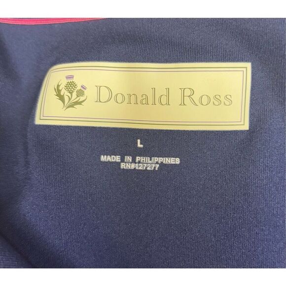 Donald Ross 1/4 Zip Pullover Golf Blue Size Large L - Picture 5 of 7